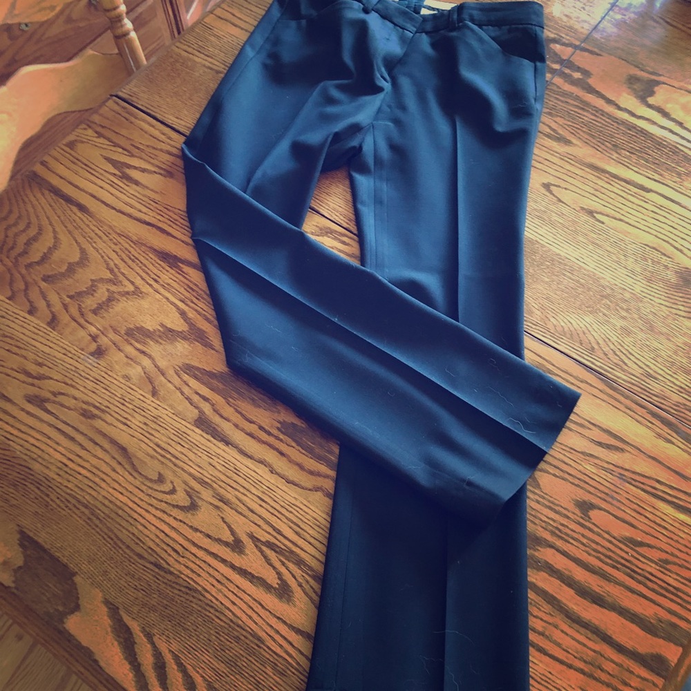 Theory black wool slacks
